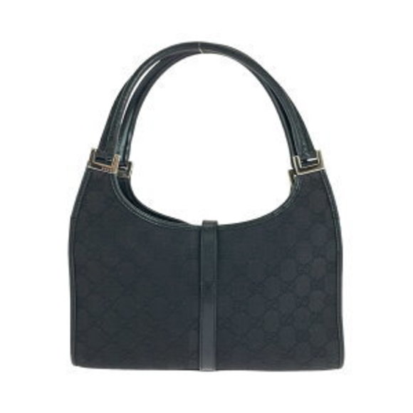 GUCCI Jackie Black GG Canvas Hobo Shoulder Bag - Picture 2 of 9